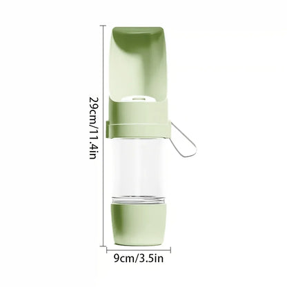 2-in-1 Portable Dog Water Bottle – Leakproof Pet Hydration & Food Storage for Walks, Hikes & Travel