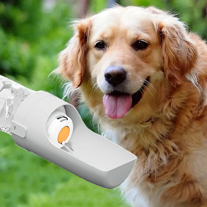 2-in-1 Portable Dog Water Bottle – Leakproof Pet Hydration & Food Storage for Walks, Hikes & Travel