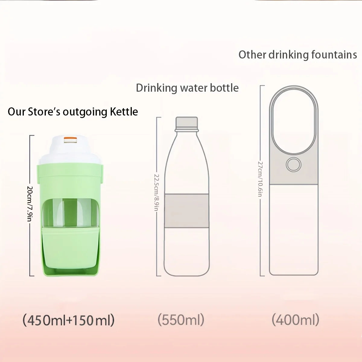 2-in-1 Portable Dog Water Bottle – Leakproof Pet Hydration & Food Storage for Walks, Hikes & Travel